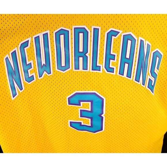 NBA Adidas New Orleans Hornets Chris Paul #3 Swingman Jersey XL Mens Yellow NWT - Picture 4 of 14